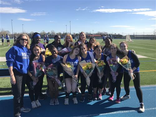 Senior athletes and coaches 